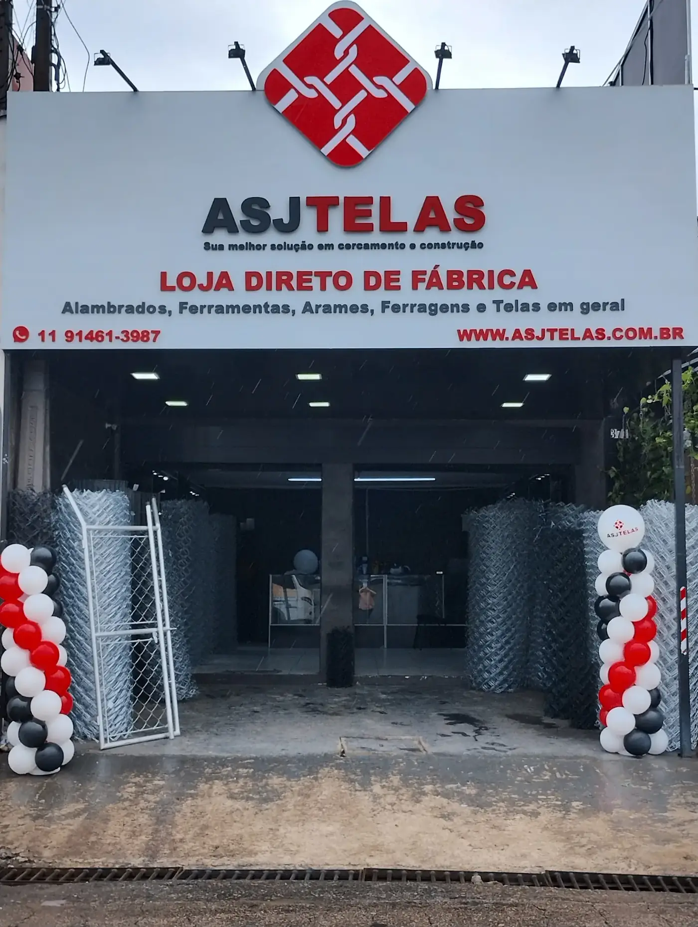 Loja e fábrica ASJ Telas - Itupeva-SP Fachada da ASJ Telas em Itupeva